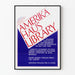 Plakat vintage Amerika Haus Biblioteka - Graficzna i informacyjna dekoracja ścienna