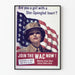 Plakat vintage wojskowy damski Star-Spangled Heart
