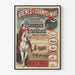 Plakat vintage z wyścigami byków na Arenach Champs de Mars