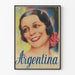 Dekoracyjny plakat vintage portret kobiecy Argentique