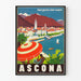 Plakat vintage Ascona, Jezioro Maggiore, Szwajcaria