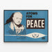 Plakat Vintage Atoms for Peace - Dekoracja Ścienna Retro Polityczna — oprawiony obraz na ścianie