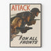 Plakat vintage dekoracyjny "Atak na wszystkich frontach"