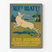Plakat vintage Auf's Blatt Alter Jagd Korn do dekoracji ściennej