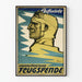 Plakat vintage lotniczy bawarski Aufwärts Oberbayerische Flugspende