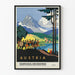 Plakat vintage Austria do dekoracji ściennych w stylu vintage