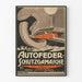 Plakat vintage AutoFeder Schutzgamasche - Retro dekoracja ścienna motoryzacyjna