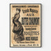 Plakat vintage wielkich sklepów Aux Buttes Chaumont na jesień-zima 1881-82