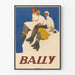 Vintage plakat Bally – Trzy eleganckie postacie w solidnych butach