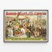 Plakat vintage Barnum & Bailey’s Nowe wspaniałe widowisko Kleopatra — oprawiony obraz na ścianie