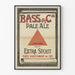 Plakat vintage Bass & Co Pale Ale Extra Stout do dekoracji ściennej