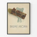 Plakat vintage Baume Aroma do dekoracji ściennych