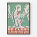 Wintage plakat Be Clean do dekoracji ściennych dla dzieci