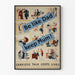 Plakat vintage Be Like Dad Keep Mum - Retro dekoracja ścienna
