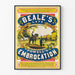 Plakat vintage Beale's Late Powell's Embrocation do dekoracji ściennych