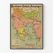 Plakat Historyczna mapa wojny bałkańskiej - Vintage'owa dekoracja ścienna