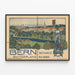 Plakat vintage Bern Szwajcaria z panoramą i postacią w zbroi — oprawiony obraz na ścianie