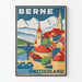 Vintage plakat Bern Szwajcaria - Retro dekoracja ścienna