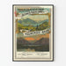 Plakat vintage pociąg Berner-Oberland - Dekoracja ścienna Jezioro Thun