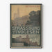 Plakat vintage Strasburg i Woge, dekoracja ścienna retro