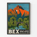 Plakat dekoracji ściennej vintage Bex Brine Baths Szwajcaria