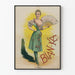 Plakat vintage BIAN-KA kobieta z wachlarzem do dekoracji ścian