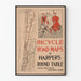 Plakat Vintage Karta Rowerowa Harper's Round Table