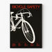 Plakat vintage bezpieczeństwo na rowerze - dekoracja ścienna rowerowa