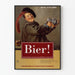 Plakat dekoracji ściennej vintage Bier - Historia piwa w Amsterdamie
