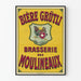 Plakat vintage Piwo Grütli Brasserie des Moulineaux