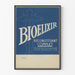 Plakat vintage Bioelixir uzupełniający odżywczy niebieski Artem Legrand
