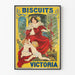 Plakat Vintage Ciastka Victoria - Dekoracja Ścienna Retro