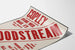 Plakat vintage Teatr Bloodstream w czerwieni i bieli