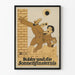 Plakat vintage Bobby i zaćmienie słońca - Retro dekoracja ścienna