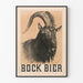 Vintage plakat Bock Bier z portretem kozła