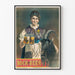 Plakat vintage Bock Beer z Bawarską kobietą i kozą