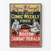 Plakat vintage Boston Herald Sunday Jester Comic Weekly