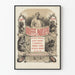 Plakat vintage Bouffes Parisiens dekoracja ścienna teatr