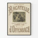 Plakat vintage Opéra-Comique Bagatelle autorstwa J. Offenbach