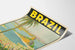 Plakat vintage Brazylii pejzaż Rio de Janeiro dekoracja ścienna