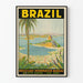 Plakat vintage Brazylii pejzaż Rio de Janeiro dekoracja ścienna