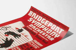 Plakat Orkiestra Symfoniczna Bridgeport Vintage
