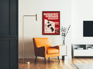 Plakat Orkiestra Symfoniczna Bridgeport Vintage