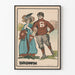 Plakat vintage drużyny Brown w sportowym i eleganckim stroju