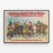 Plakat Vintage Buffalo Bill’s Wild West – Dekoracja ścienna westernowa z motywem jeździeckim — oprawiony obraz na ścianie