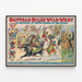 Plakat Vintage Buffalo Bill's Wild West i Kongres Rough Riders — oprawiony obraz na ścianie