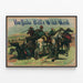 Plakat vintage Buffalo Bill's Wild West do dekoracji ściennych w stylu western — oprawiony obraz na ścianie