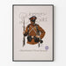 Plakat vintage wojskowy bułgarski bohater - dekoracja ścienna retro