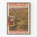 Plakat Vintage Mapa Trasy Kolejowej Szwajcarii Emmental i Münster