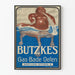 Plakat vintage Butzkes Gas-Bade-Oefen do dekoracji ściennej